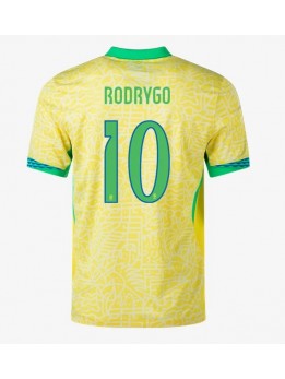 Brasilien Rodrygo Goes #10 Replika Hemmakläder Copa America 2024 Kortärmad